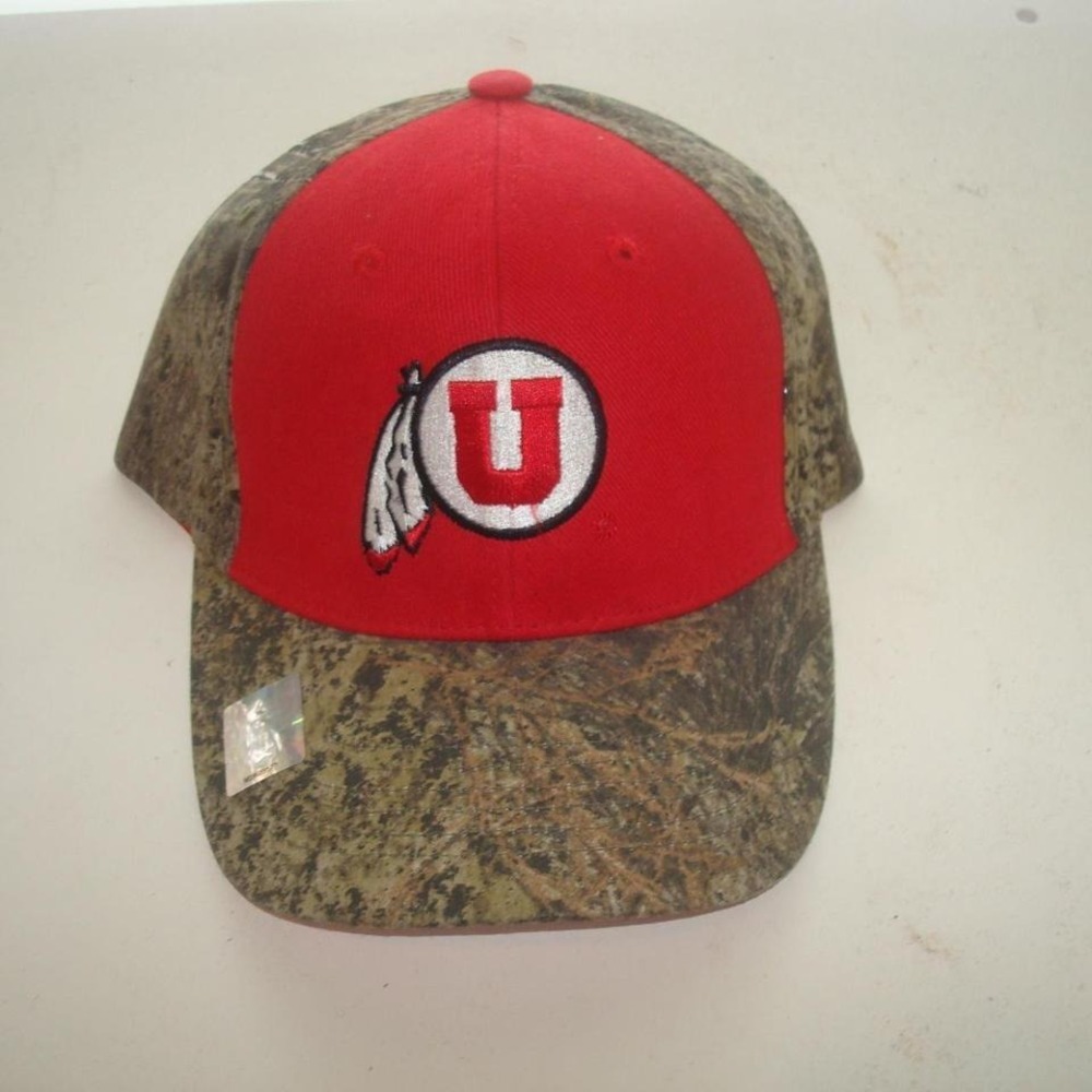 UTAH UTES CAMO HAT CAP VINTAGE Y2K 00S E5